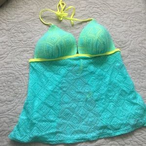 Aqua tankini top size Large